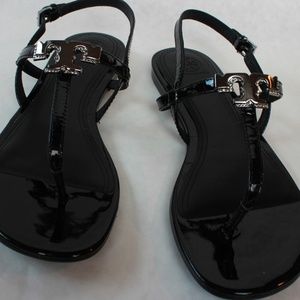 Tory Burch Black Kieran Flat Sandal